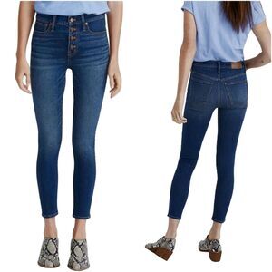 Madewell 9" Mid-Rise Skinny Crop Women's Buttonfly Jeans Size 26